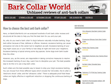 Tablet Screenshot of barkcollarworld.com
